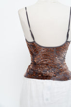 Load image into Gallery viewer, Vintage x Grey, Orange Velvet Lace Tank (M, L)
