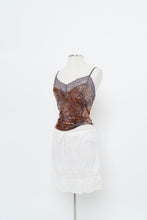 Load image into Gallery viewer, Vintage x Grey, Orange Velvet Lace Tank (M, L)
