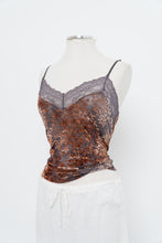 Load image into Gallery viewer, Vintage x Grey, Orange Velvet Lace Tank (M, L)