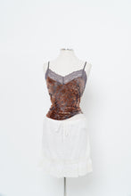 Load image into Gallery viewer, Vintage x Grey, Orange Velvet Lace Tank (M, L)