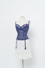 Load image into Gallery viewer, Vintage x PRIMA DONNA Purple Mesh Embroidered Corset (M, L, DD Cup)