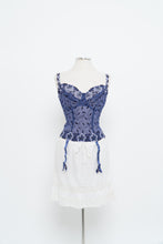 Load image into Gallery viewer, Vintage x PRIMA DONNA Purple Mesh Embroidered Corset (M, L, DD Cup)