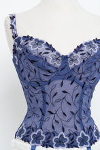Load image into Gallery viewer, Vintage x PRIMA DONNA Purple Mesh Embroidered Corset (M, L, DD Cup)