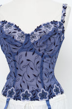 Load image into Gallery viewer, Vintage x PRIMA DONNA Purple Mesh Embroidered Corset (M, L, DD Cup)