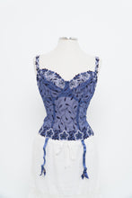 Load image into Gallery viewer, Vintage x PRIMA DONNA Purple Mesh Embroidered Corset (M, L, DD Cup)