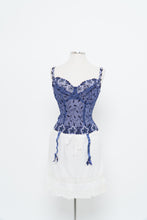 Load image into Gallery viewer, Vintage x PRIMA DONNA Purple Mesh Embroidered Corset (M, L, DD Cup)