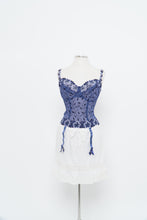 Load image into Gallery viewer, Vintage x PRIMA DONNA Purple Mesh Embroidered Corset (M, L, DD Cup)