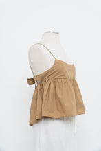 Load image into Gallery viewer, EN SAISON x Golden Cropped Peplum Tank (XS, S)