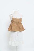 Load image into Gallery viewer, EN SAISON x Golden Cropped Peplum Tank (XS, S)