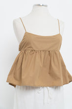 Load image into Gallery viewer, EN SAISON x Golden Cropped Peplum Tank (XS, S)