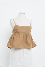 Load image into Gallery viewer, EN SAISON x Golden Cropped Peplum Tank (XS, S)