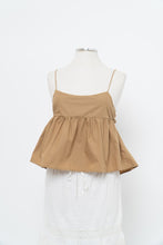 Load image into Gallery viewer, EN SAISON x Golden Cropped Peplum Tank (XS, S)