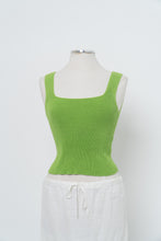 Load image into Gallery viewer, Vintage x Made in Phillipines x Bright Green Cotton Knit Tank (S, M)
