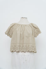 Load image into Gallery viewer, GAP x Beige Cropped Peplum Cotton Top (XS-M)