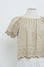 Load image into Gallery viewer, GAP x Beige Cropped Peplum Cotton Top (XS-M)