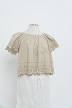 Load image into Gallery viewer, GAP x Beige Cropped Peplum Cotton Top (XS-M)