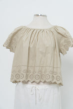 Load image into Gallery viewer, GAP x Beige Cropped Peplum Cotton Top (XS-M)