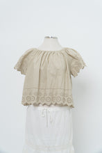 Load image into Gallery viewer, GAP x Beige Cropped Peplum Cotton Top (XS-M)