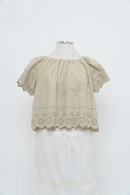 Load image into Gallery viewer, GAP x Beige Cropped Peplum Cotton Top (XS-M)