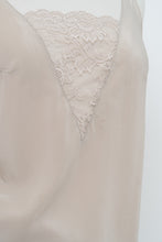 Load image into Gallery viewer, Vintage x Made in USA x OLGA Beige Silk-feel Tank (M)