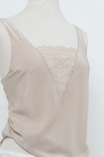 Load image into Gallery viewer, Vintage x Made in USA x OLGA Beige Silk-feel Tank (M)