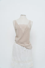 Load image into Gallery viewer, Vintage x Made in USA x OLGA Beige Silk-feel Tank (M)
