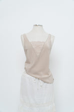 Load image into Gallery viewer, Vintage x Made in USA x OLGA Beige Silk-feel Tank (M)