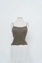 Load image into Gallery viewer, Vintage x Olive Green Knit Tank (S, M)