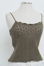 Load image into Gallery viewer, Vintage x Olive Green Knit Tank (S, M)