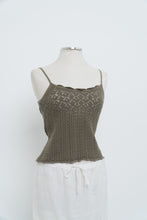 Load image into Gallery viewer, Vintage x Olive Green Knit Tank (S, M)