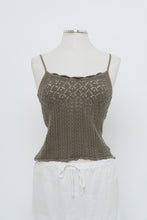 Load image into Gallery viewer, Vintage x Olive Green Knit Tank (S, M)