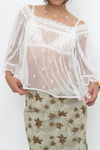 Load image into Gallery viewer, GAP x Deadstock White Sheer Lace Bohemian Crop (XS-L)