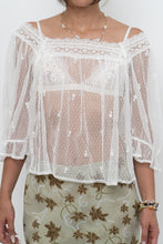 Load image into Gallery viewer, GAP x Deadstock White Sheer Lace Bohemian Crop (XS-L)