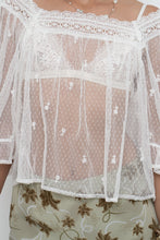 Load image into Gallery viewer, GAP x Deadstock White Sheer Lace Bohemian Crop (XS-L)