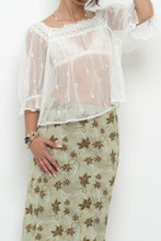 Load image into Gallery viewer, GAP x Deadstock White Sheer Lace Bohemian Crop (XS-L)