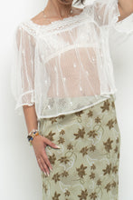 Load image into Gallery viewer, GAP x Deadstock White Sheer Lace Bohemian Crop (XS-L)