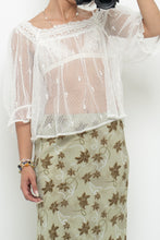 Load image into Gallery viewer, GAP x Deadstock White Sheer Lace Bohemian Crop (XS-L)