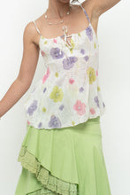 Load image into Gallery viewer, Vintage x Cream Floral Metallic Tie Tank (XS, S)