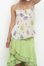 Load image into Gallery viewer, Vintage x Cream Floral Metallic Tie Tank (XS, S)