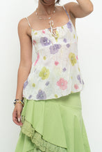 Load image into Gallery viewer, Vintage x Cream Floral Metallic Tie Tank (XS, S)