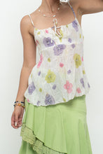 Load image into Gallery viewer, Vintage x Cream Floral Metallic Tie Tank (XS, S)