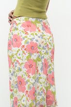 Load image into Gallery viewer, Vintage x SUZY SHEIR White Floral Stretchy Midi Skirt (S)