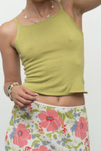 Load image into Gallery viewer, Vintage x Chartreuse Knit Cropped Tank (XS)