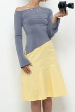 Load image into Gallery viewer, GARAGE x Slate Grey Off-Shoulder Long Sleeve Crop (XS)