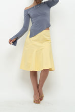 Load image into Gallery viewer, Vintage x GAP Yellow Cotton Panelled Midi Skirt (XS, S)