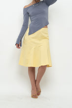 Load image into Gallery viewer, Vintage x GAP Yellow Cotton Panelled Midi Skirt (XS, S)