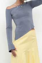 Load image into Gallery viewer, GARAGE x Slate Grey Off-Shoulder Long Sleeve Crop (XS)