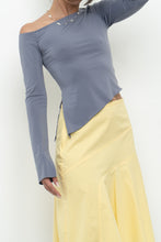 Load image into Gallery viewer, GARAGE x Slate Grey Off-Shoulder Long Sleeve Crop (XS)