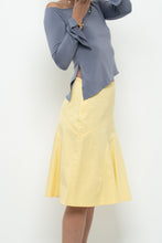 Load image into Gallery viewer, Vintage x GAP Yellow Cotton Panelled Midi Skirt (XS, S)