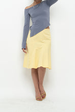 Load image into Gallery viewer, Vintage x GAP Yellow Cotton Panelled Midi Skirt (XS, S)